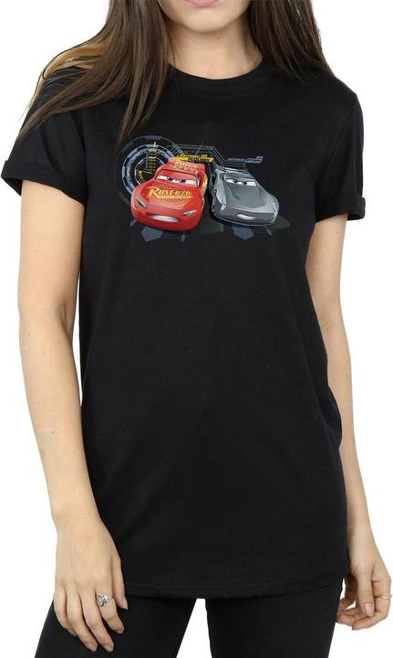 Actual product image Disney Womens/Ladies Cars Lightning Vs Storm Cotton Boyfriend T-Shirt (M)
