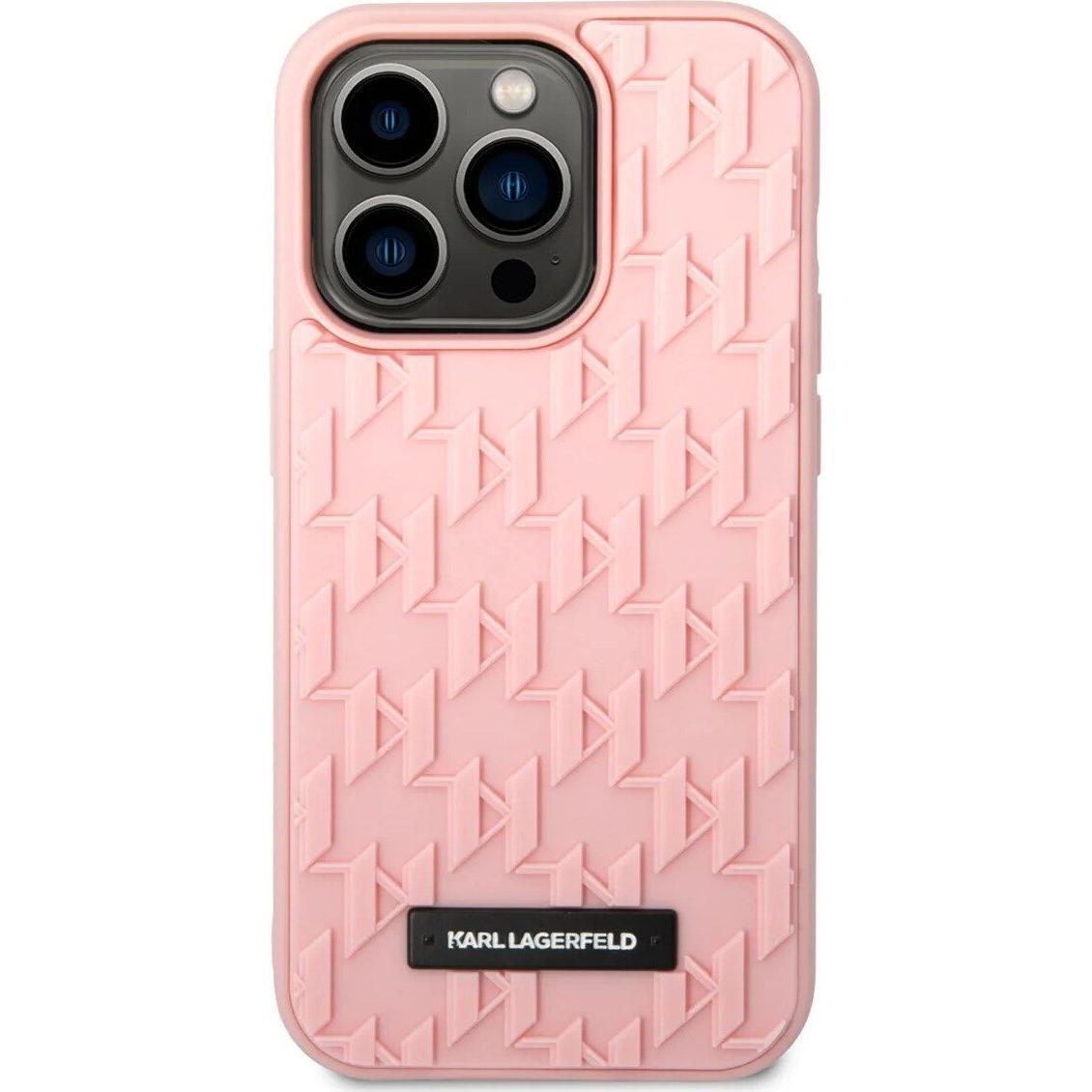 Thumbnail - Karl Lagerfeld KLHCP14LRUPKLPP iPhone 14 Pro 6,1" hardcase ró?owy/pink 3D Monogram (Apple iPhone 14 Pro), Smartphone Hül...