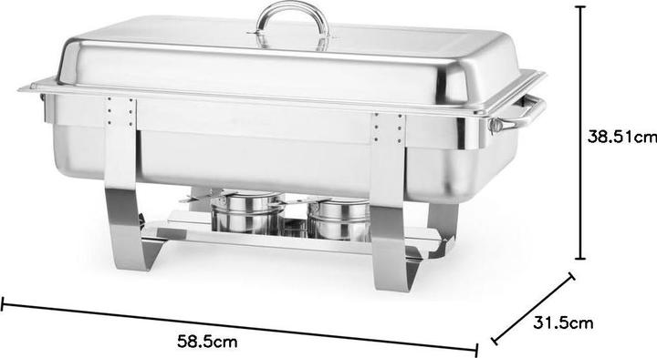 Produktbild Hendi Chafing Dish + 2x GN 1/2 65 + 3x GN 1/3 65