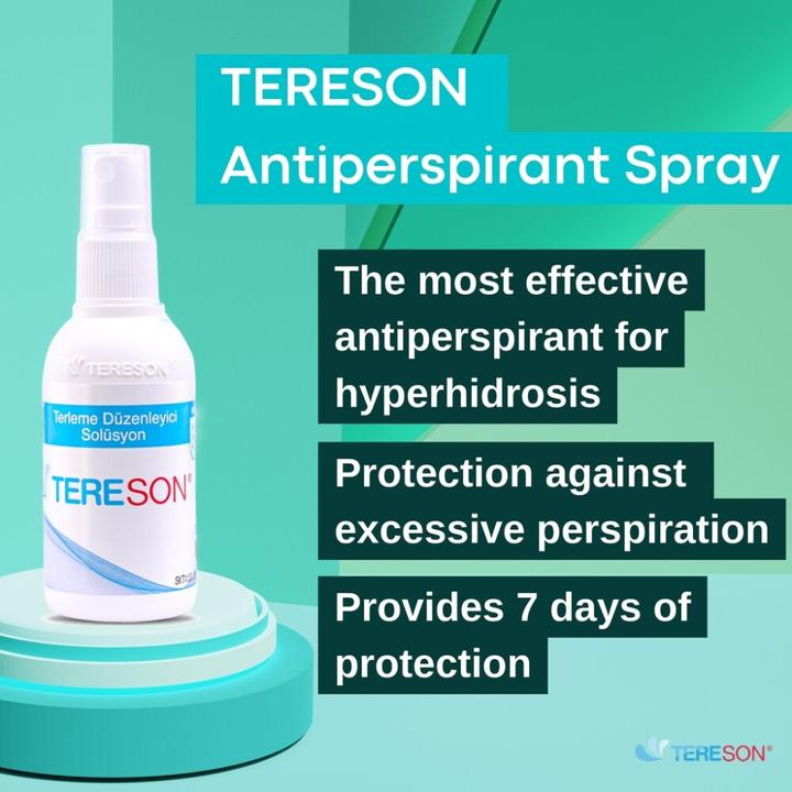 Actual product image Tereson Antiperspirant spray 50 ml, strong against perspiration on armpits and hands (Spray, 50 ml)