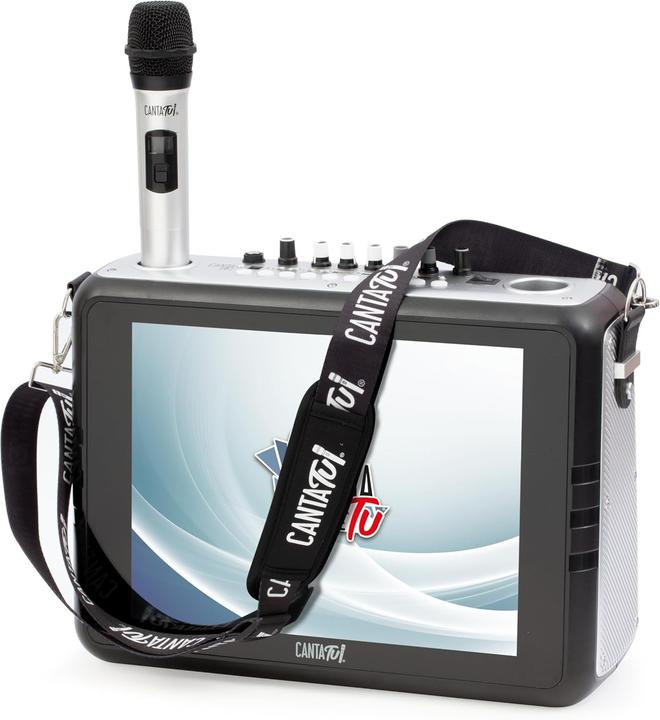 Canta Tu Drahtloses Karaoke-System mit Touchscreen, Mikrofon und tragbarer Akku
