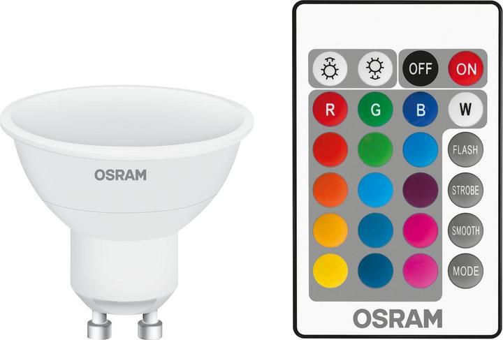 Immagine prodotto Osram Lampade a led retrofit Rgbw con telecomando (GU10, 250 lm, 1 x)