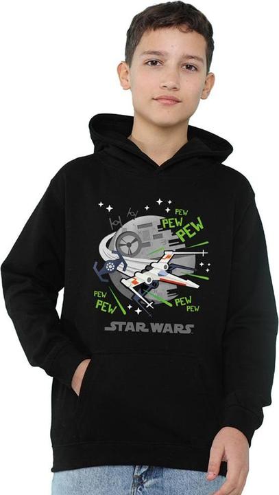 Image du produit Star Wars - Sweat à capuche motif Aile-X (X-Wing) PEW PEW - Enfant (140, 146)