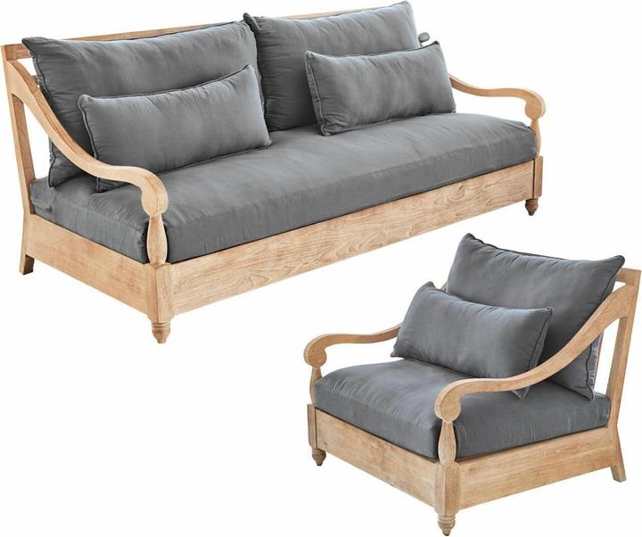 Produktbild Loberon Sitzgruppe Montcassin braun/grau