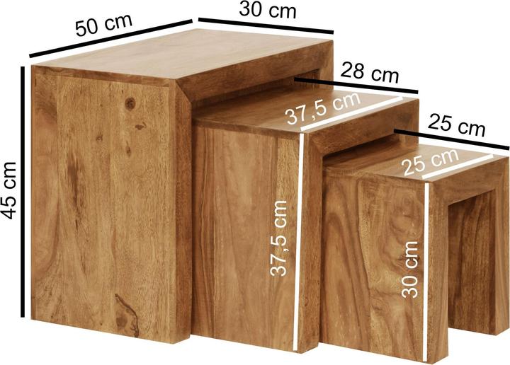 Produktbild Wohnling Mumbai (26 x 26 x 29 cm, 45 x 30 x 50 cm, 38 x 28 x 29 cm)