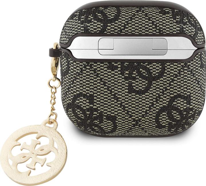 Actual product image Guess 4G Strass Charm Cover für Apple Airpods 4 - brown (Headphone sleeve)