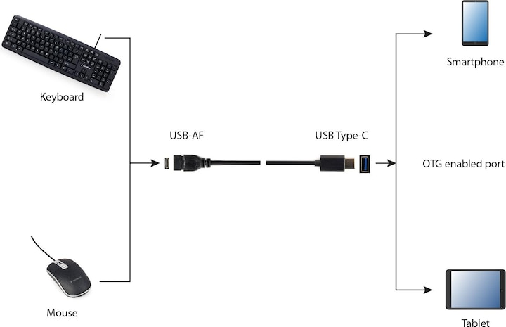 Immagine prodotto Gembird A-OTG-CMAF3-01 Interfaccia/adattatore cavo USB Type-C USB Type-A nero (0.20 m, USB 3.0)