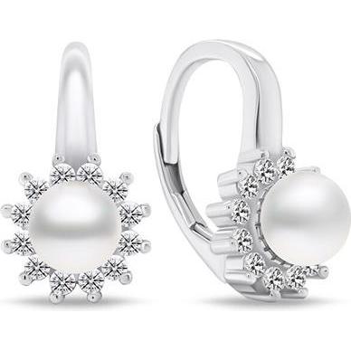 Brilio, Ohrringe, Silver - Elegant silver earrings with zircons EA788W