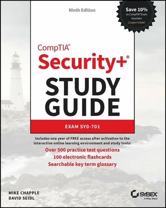 Image du produit CompTIA Security+ Study Guide with over 500 Practice Test Questions (Anglais, David Seidl, Mike Chapple, 2023)