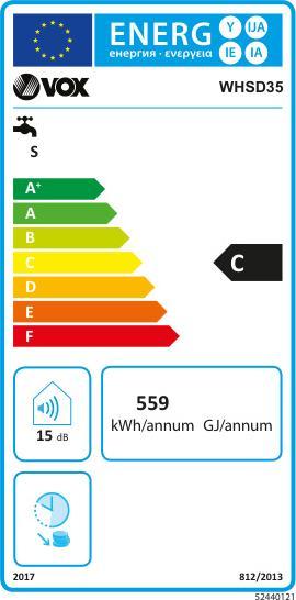 Label énergétique Vox Chauffe-eau WHSD35