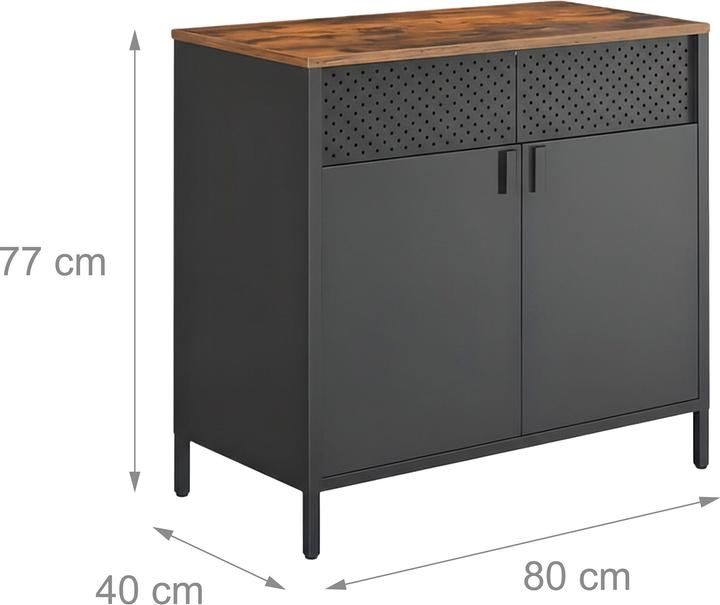 Image du produit Relaxdays armoire en métal (80 x 40 x 77 cm)