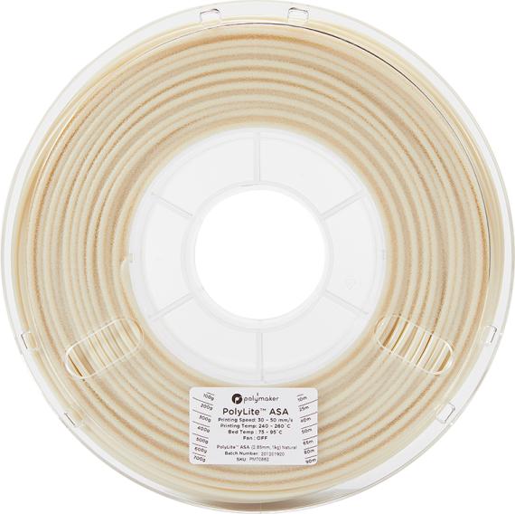 Actual product image Polymaker PolyLite ASA - Natural - 2.85mm (ASA, 2.85 mm, 1000 g)