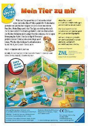 Actual product image Ravensburger My animal to me (German)