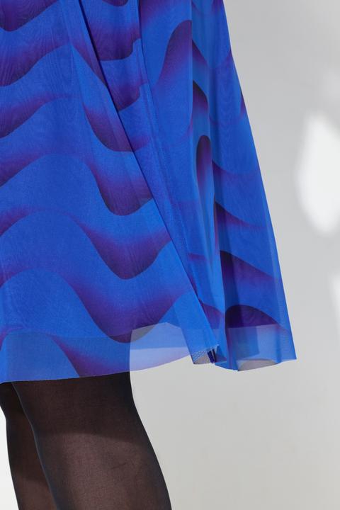 Produktbild Miamoda Kleid, A-Linie, Mesh mit Alloverdruck, Langarm (52)