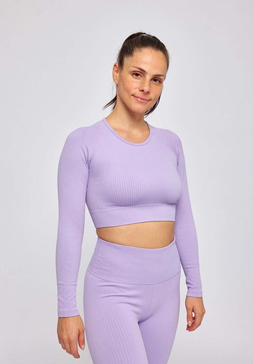Actual product image Snocks Geripptes Sportshirt langarm Damen (L)