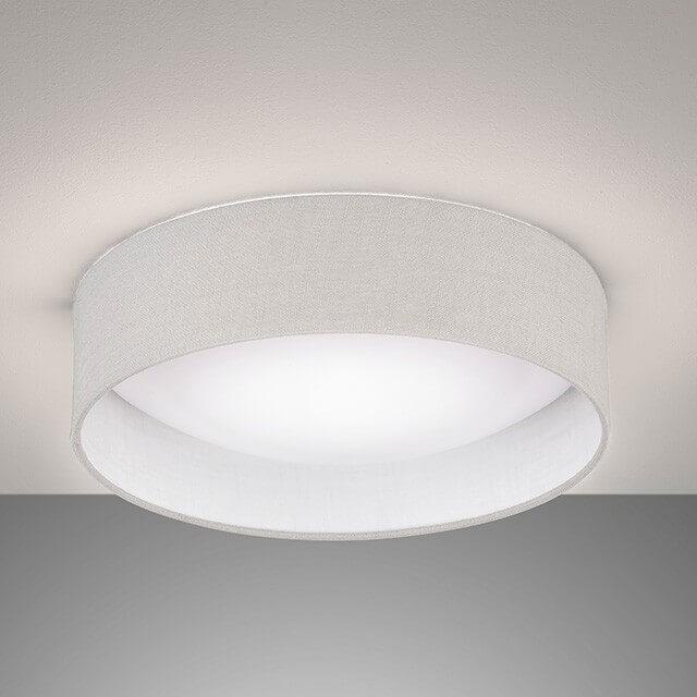 Produktbild FHL easy FHL Linus LED Deckenleuchte Leinen 40cm 20W dimmbar hellgrau 821299