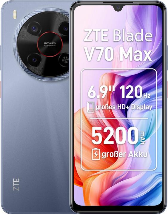 Productafbeelding ZTE Blade V70 Max 4GB/128GB GalacticGray (128 GB, Grijs, 6.90", Dubbele SIM, 4G)