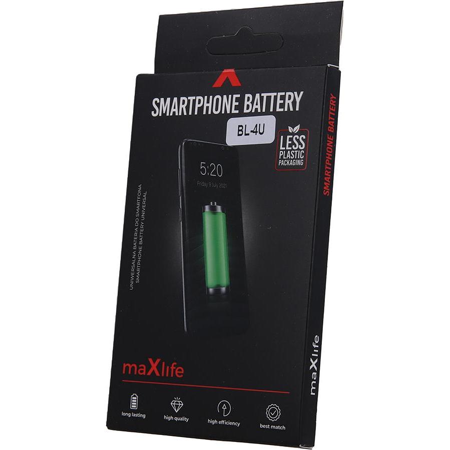 Thumbnail - Maxlife Akku für Nokia E66 / E75 / C5 / 3120 / BL-4U 1000mAh, Smartphone Akku