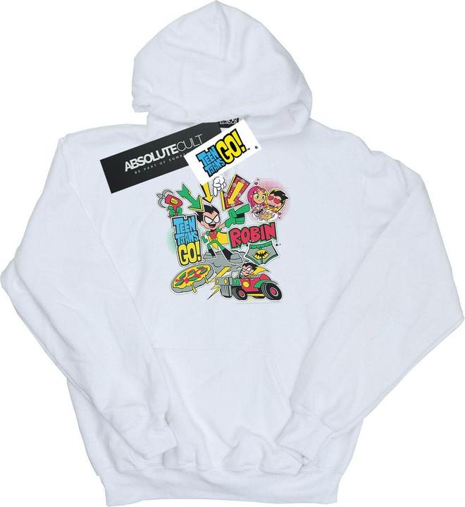 Immagine prodotto Teen Titans Go Robin Montage Felpa con Cappuccio Uomo (5XL)