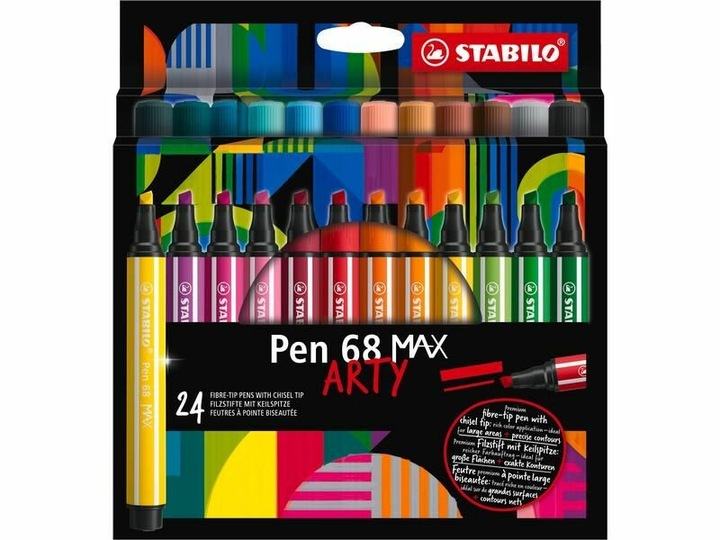 Immagine prodotto STABILO PEN 68 MAX ARTY - penne con punta in fibra (24 colori, 24 x)