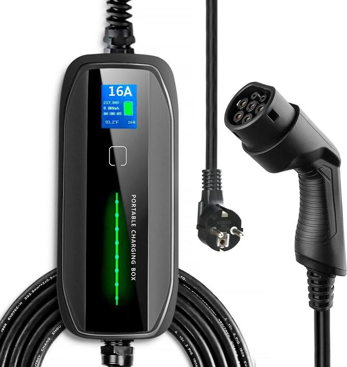 Produktbild Extralink BS-PCD030 16A 3.6kW Schuko Przenosna ladowarka do samochodu elektrycznego 1 faza, 5,5m (Typ F, 3.60 kW, 16 A, 5 m)