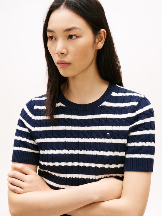 Produktbild Tommy Hilfiger Co Cable Mid Gg Ss C-Nk Swt (XL)