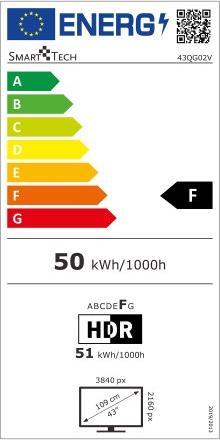 Energie-Label Smart Tech 43QG02V (43QG02V) (43", LED, 4K)