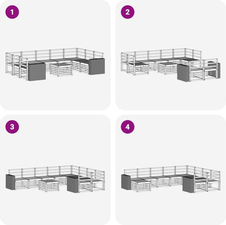 Produktbild vidaXL Outdoor-Sofa