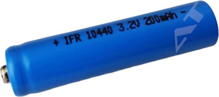 Actual product image AccuCell IFR 10440 - 200mAh 3.2V LiFePo4 Battery (Button Top) unprotected (Rechargeable battery)