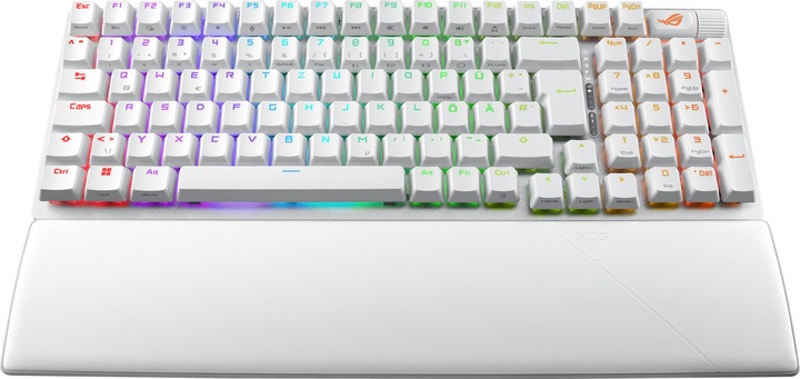 Immagine prodotto ASUS Tastiera ROG Strix Scope II 96 Wireless Bianco (DE, Senza fili, Cablato)