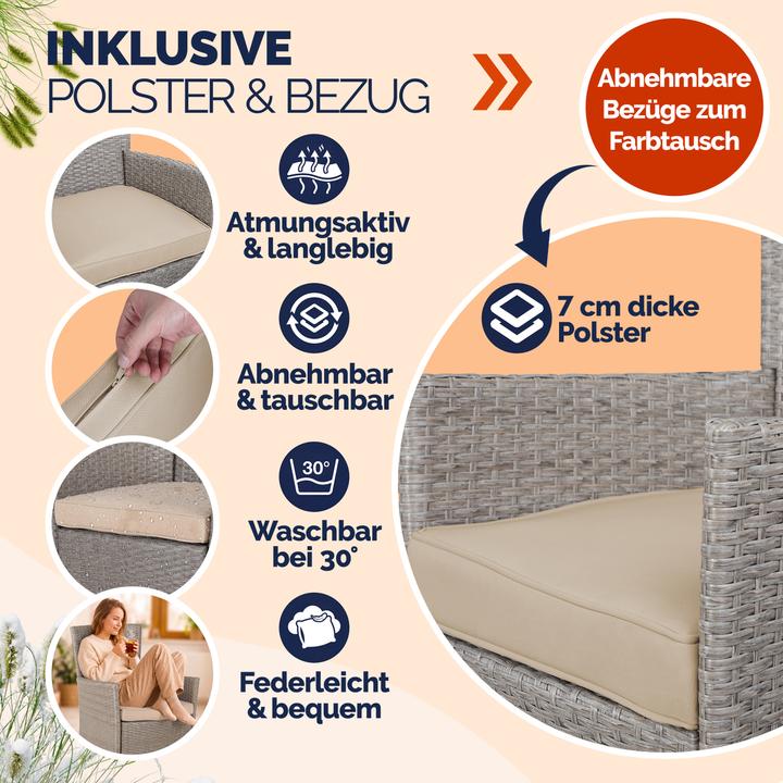 Produktbild Casaria Polyrattan Gartenstühle