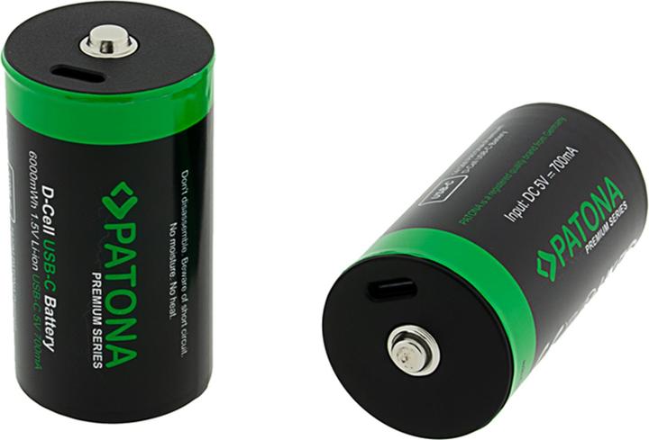 Immagine prodotto Patona Batteria ricaricabile premium 2X LR20 USB-C (Batteria della fotocamera)