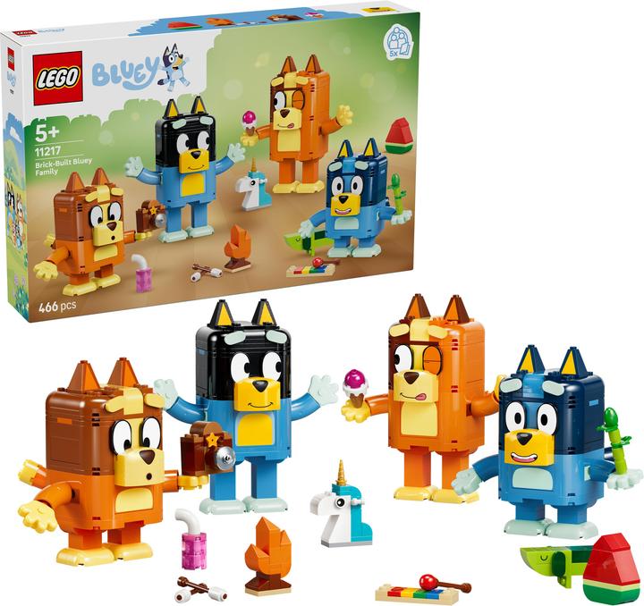 Produktbild LEGO Blueys Familie aus Steinen (11217, LEGO Bluey)