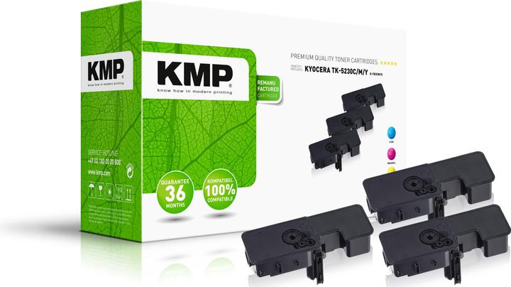 Actual product image KMP 3 K-T83CMYX cyan, magenta, yellow toner replaces KYOCERA TK-5230C/M/Y (2911,3030) (M, C, Y)