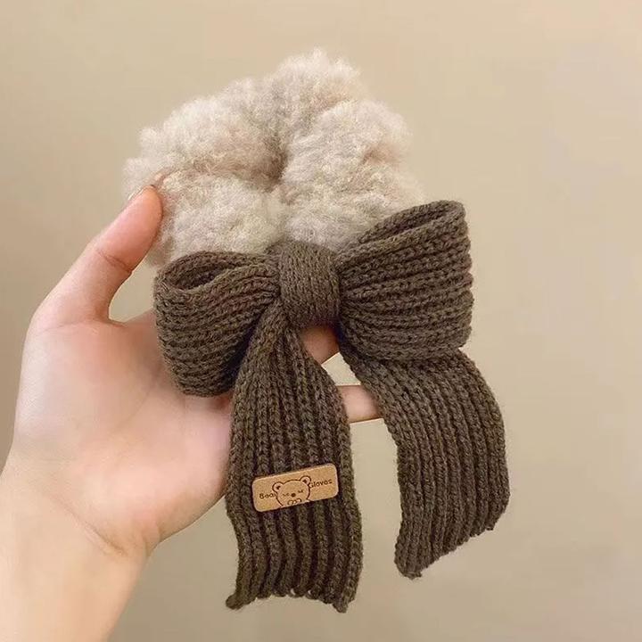Immagine prodotto Avizar Haargummi Kunstfell mit Strickschleife Kimiko (Elastico per capelli)