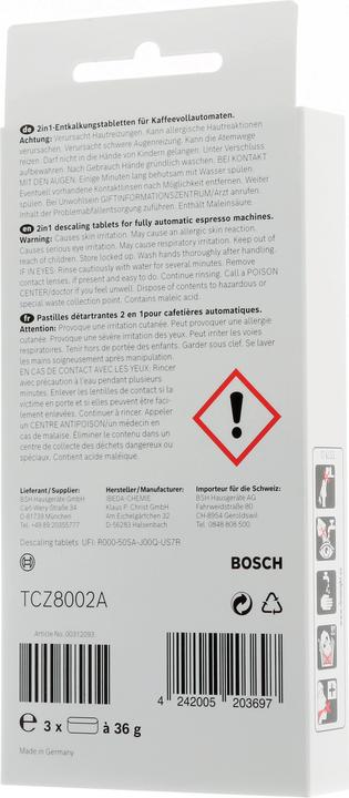 Produktbild Bosch Hausgeräte TCZ 8002 A