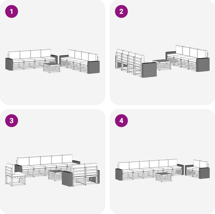 Produktbild vidaXL Outdoor-Sofa