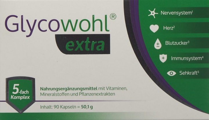 Actual product image Glycowohl extra caps (90 Piece, Capsules, 90 g)