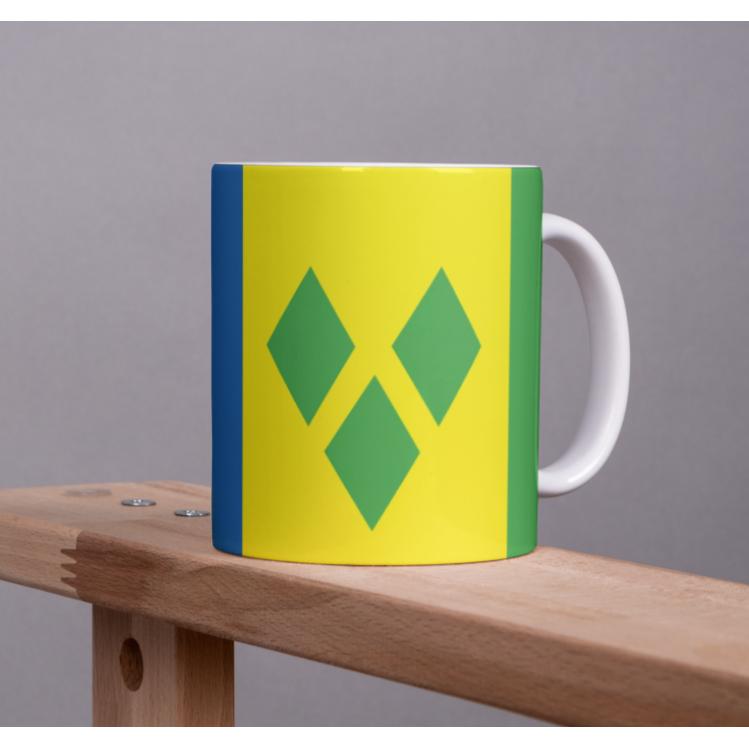 Tinisu, Tasse, St. Vincent und die Grenadinen Tasse Flagge Pot Kaffeetasse National Becher BÃ¼ro (325 ml, 1 x)