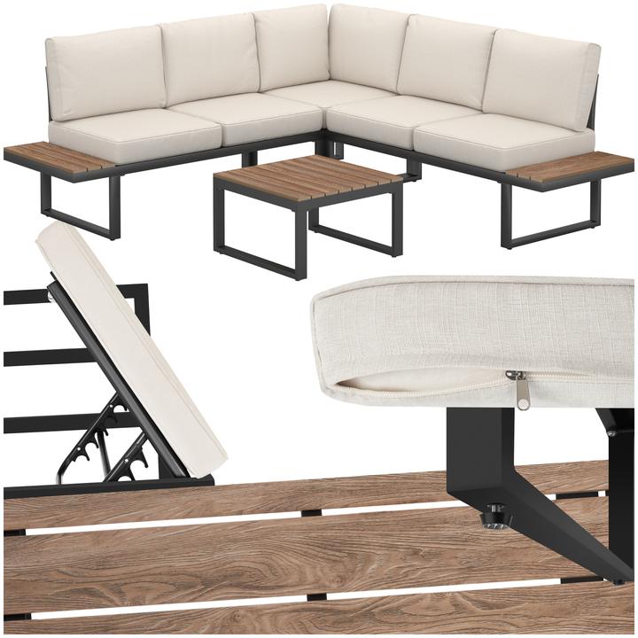 Image du produit tectake Garten-Lounge-Set Eliar, 4-teilig, mit Aluminiumgestell