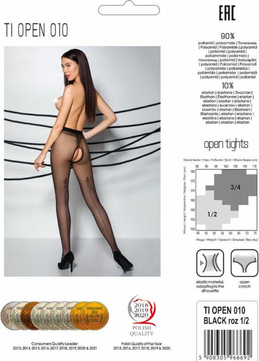 Actual product image Passion Pantyhose ouvert "Thiophene 010" (20DEN) (L, XL)