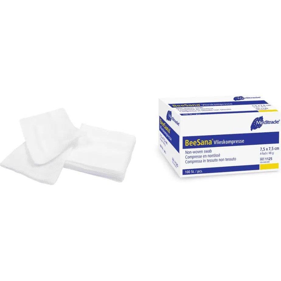 Meditrade, Verbandsmaterial, Vlieskompressen 40 g/m2 nicht steril ohne RX 4-fach