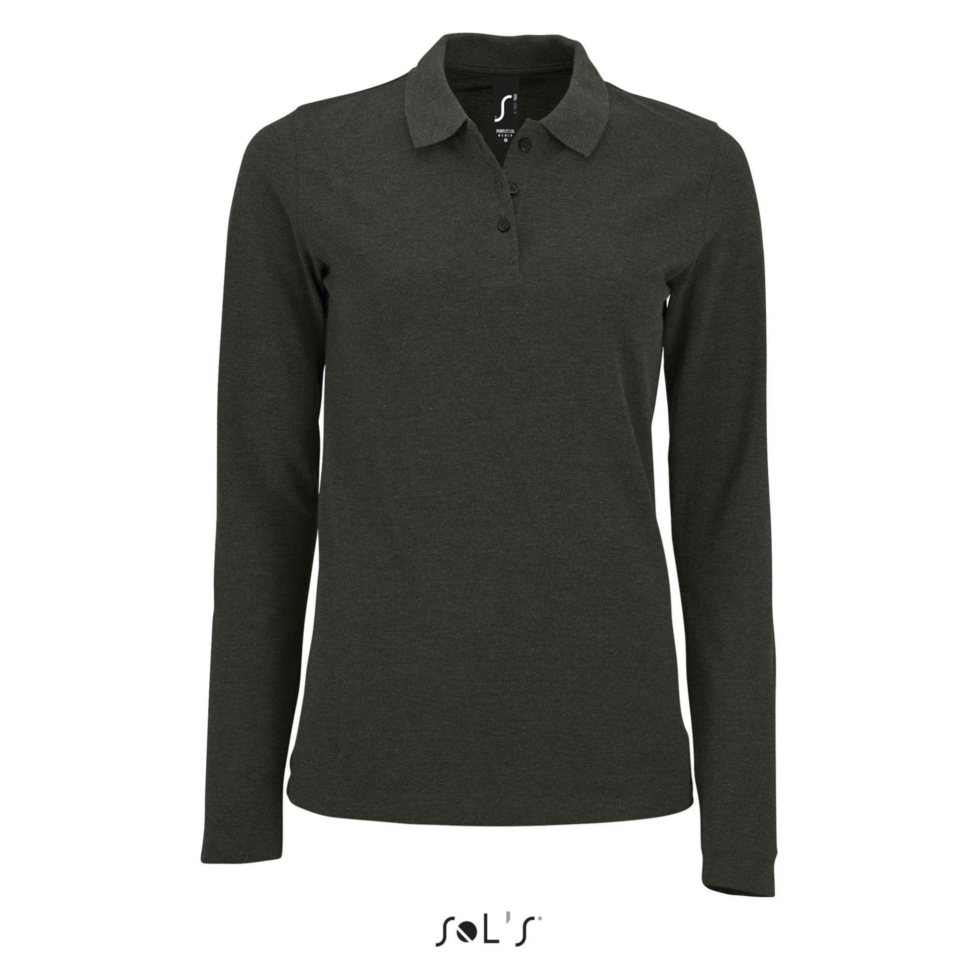 Sol's, Damen, Shirts, Perfect Lsl, Grau, (Xxl)