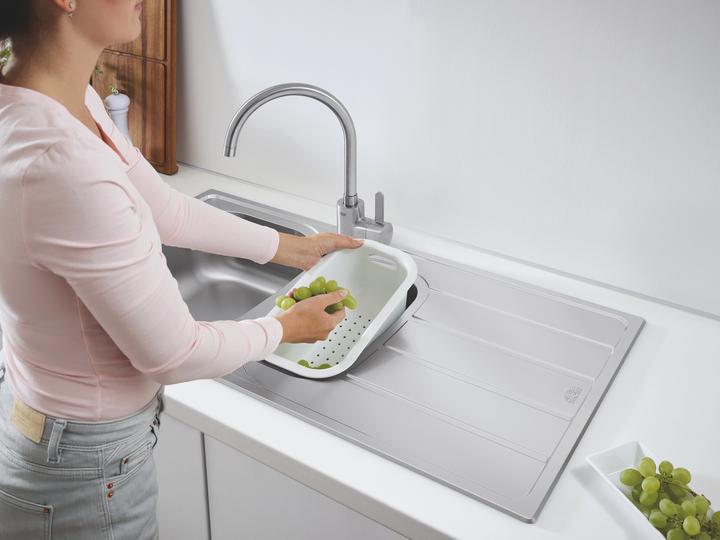 Productafbeelding Grohe K200 roestvrijstalen spoelbak met afdruiprek (Aanrecht, 47.60 cm, 94.10 cm)