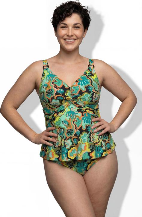 Produktbild Ulla Popken Tankini, Boho-Muster, Softcups, Träger verstellbar, recycelt (42)