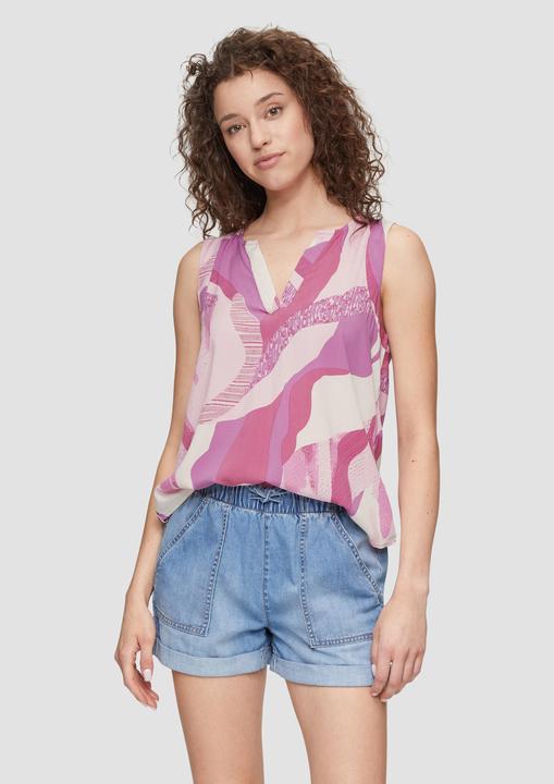 Immagine prodotto s.Oliver Bluse Bluse mit All-over-Print und Tunika-Ausschnitt (36)