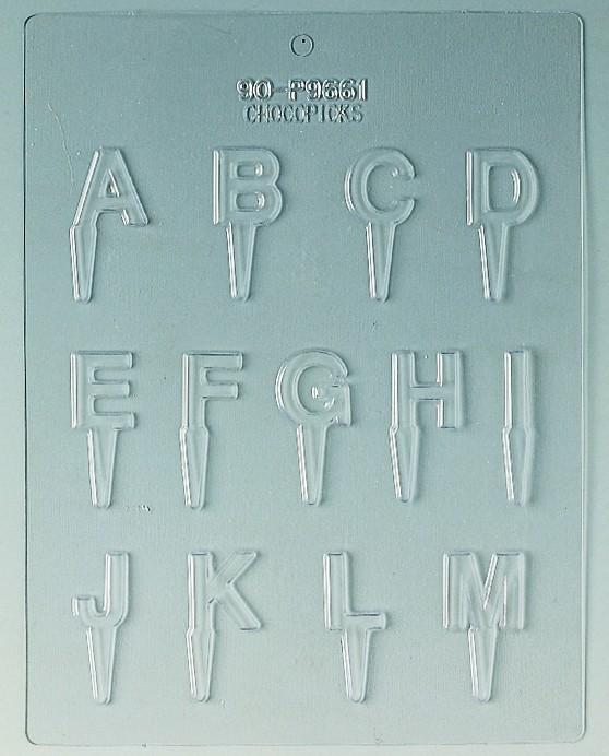 Produktbild Martellato Schokoladenform Buchstaben A-M