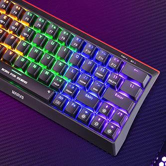 Actual product image Marvo HECATE 61WR Tastatur Tri-mode US, schwarz mechanische (US, Wireless)