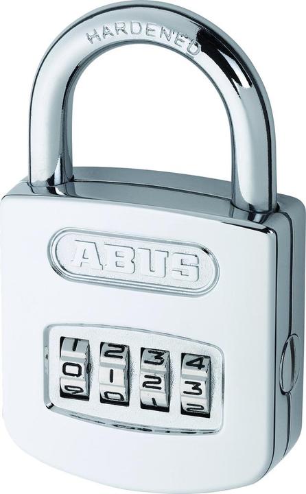 Actual product image Abus Combination lock 160/50 - Padlock with a high-gloss chrome-plated finish - with individually