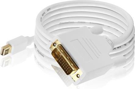 Immagine prodotto HDgear Cavo da Mini DisplayPort a DVI, bianco, 1,5m (1.50 m, DisplayPort, DVI)